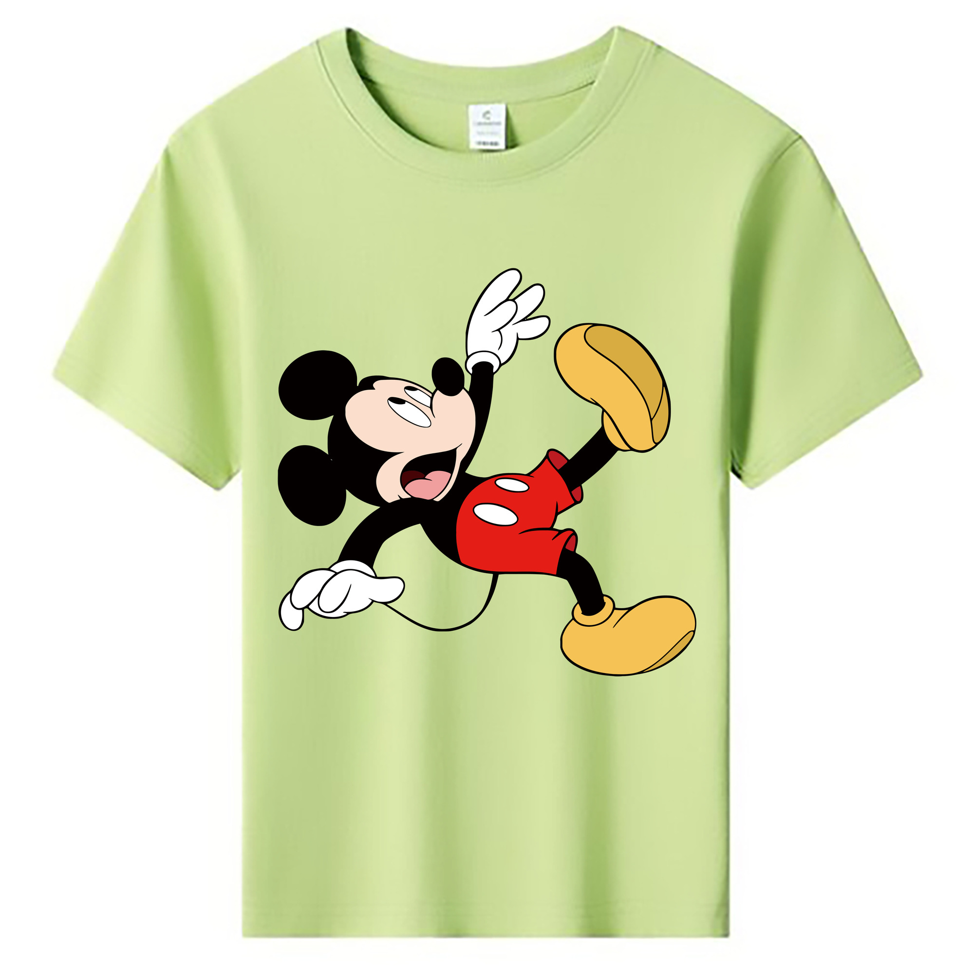 ミッキーマウス Mickey Mouse 綿100％キッズTシャツ（フロントプリント）